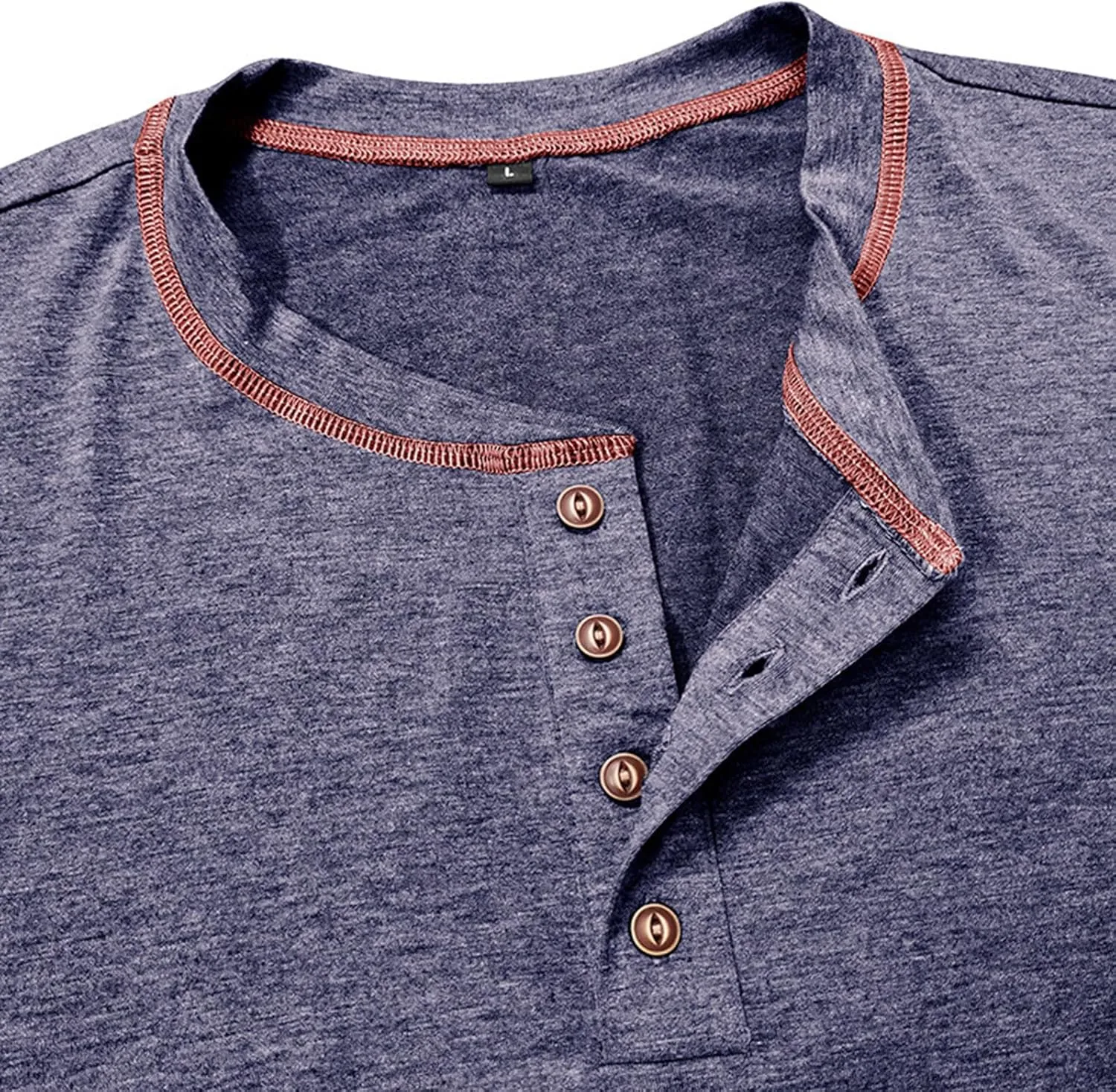 Henley Shirts for Men Short Sleeve Blouse Classic Button Polo Shirts Casual Classic Button Slim Fit Work T-Shirts