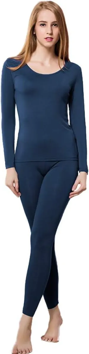 HEROBIKER Thermal Underwear Women Ultra-Soft Set Base Layer Top & Bottom Long Johns with Fleece Lined Winter Warm