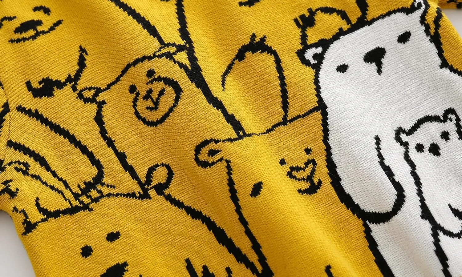 HUAER& Baby Boys Girls Knit Sweater Unisex Cotton Cartoon Animal Pullover Sweatshirt