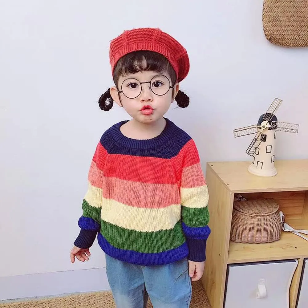 HUAER& Baby Boys Girls Knit Sweater Unisex Cotton Cartoon Animal Pullover Sweatshirt
