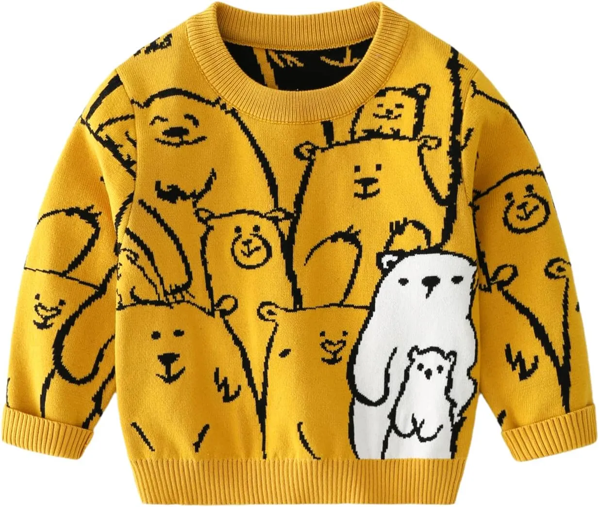 HUAER& Baby Boys Girls Knit Sweater Unisex Cotton Cartoon Animal Pullover Sweatshirt