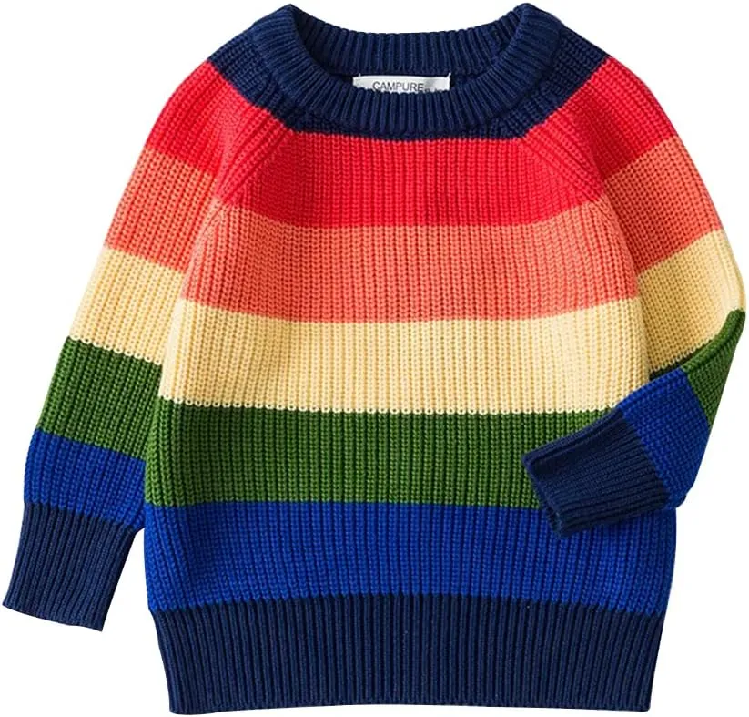 HUAER& Baby Boys Girls Knit Sweater Unisex Cotton Cartoon Animal Pullover Sweatshirt