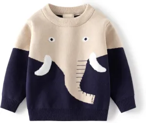 HUAER& Baby Boys Girls Knit Sweater Unisex Cotton Cartoon Animal Pullover Sweatshirt