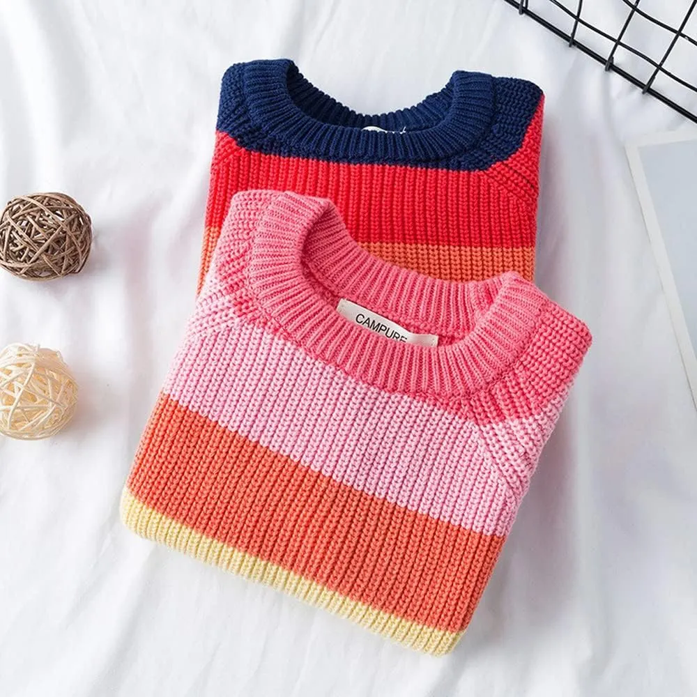 HUAER& Baby Boys Girls Knit Sweater Unisex Cotton Cartoon Animal Pullover Sweatshirt