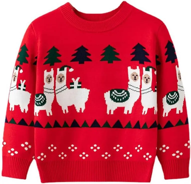 HUAER& Baby Boys Girls Knit Sweater Unisex Cotton Cartoon Animal Pullover Sweatshirt