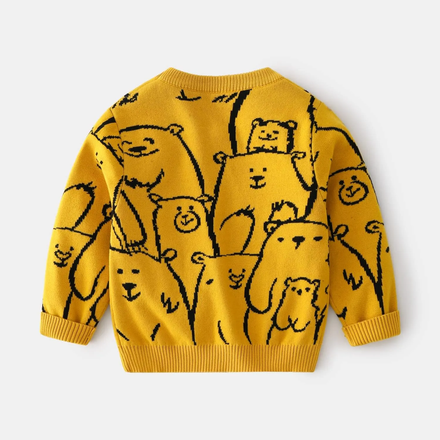 HUAER& Baby Boys Girls Knit Sweater Unisex Cotton Cartoon Animal Pullover Sweatshirt