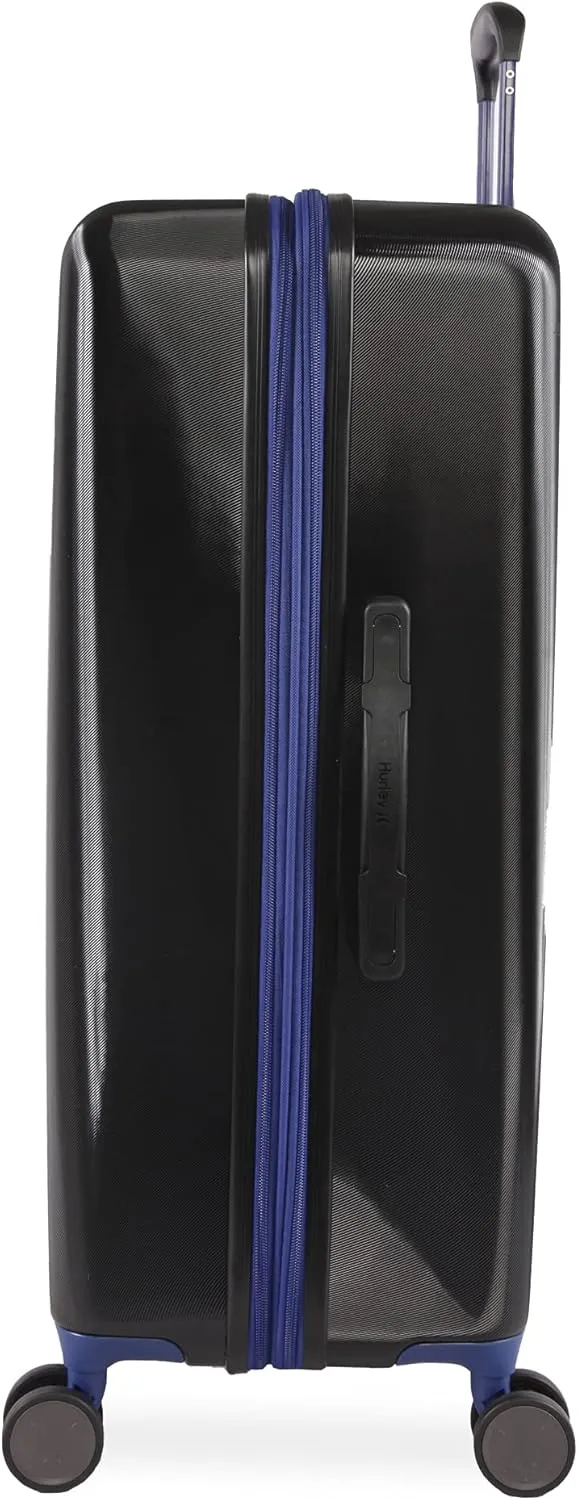 Hurley Suki Hardside Spinner Luggage, Black/Blue, 29" Check in
