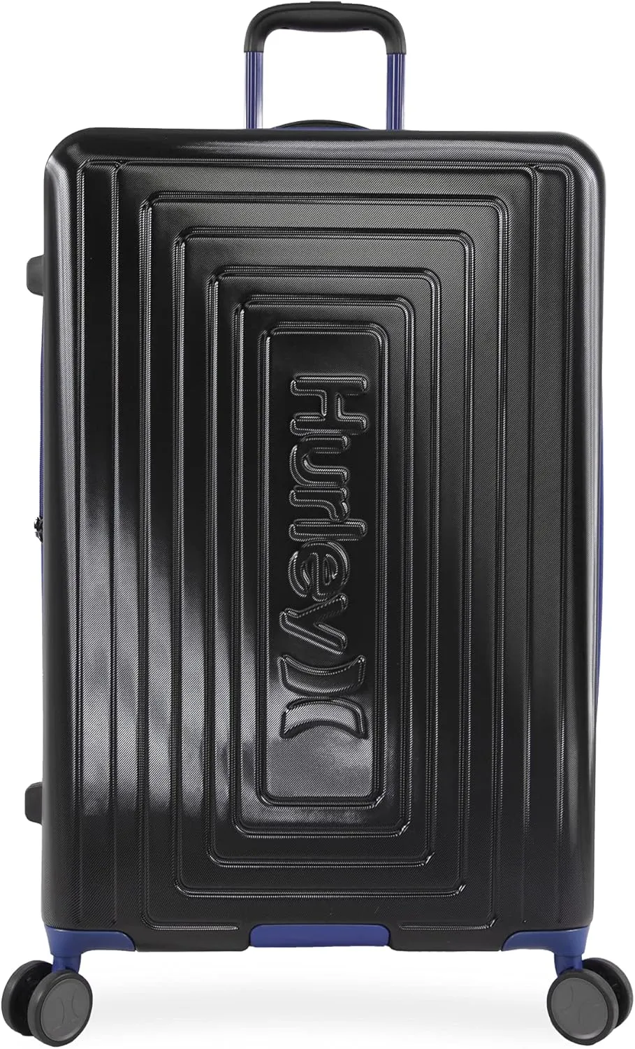 Hurley Suki Hardside Spinner Luggage, Black/Blue, 29" Check in