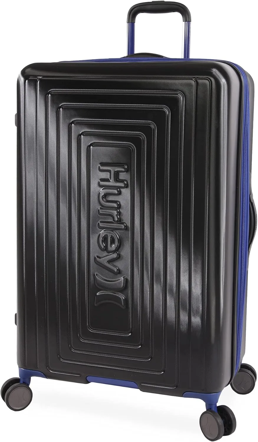 Hurley Suki Hardside Spinner Luggage, Black/Blue, 29" Check in