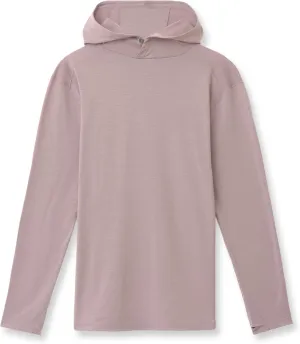 IBEX Merino Wool Men's Springbok Sun Hoodie with UPF 35  Protection | Breathable & Quick-Dry Outdoor Shirt with Thumbholes