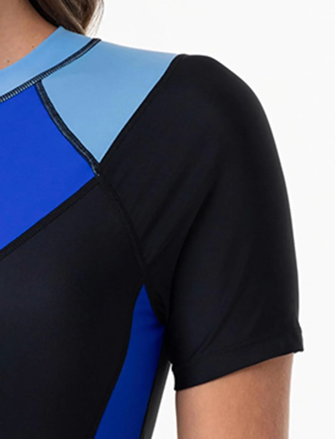 IDOPIP Women Rash Guard One Piece Swimsuit Bathing Suit Short Sleeve Zipper Rashguard UPF 50 Sun Protection Modest Swimwear