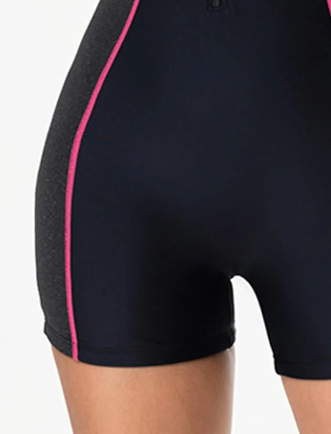 IDOPIP Women Rash Guard One Piece Swimsuit Bathing Suit Short Sleeve Zipper Rashguard UPF 50 Sun Protection Modest Swimwear