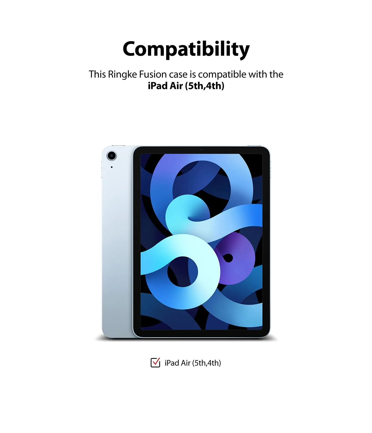 iPad Air 5 / iPad Air 4 10.9" Back Cover Case | Fusion - Smoke Black