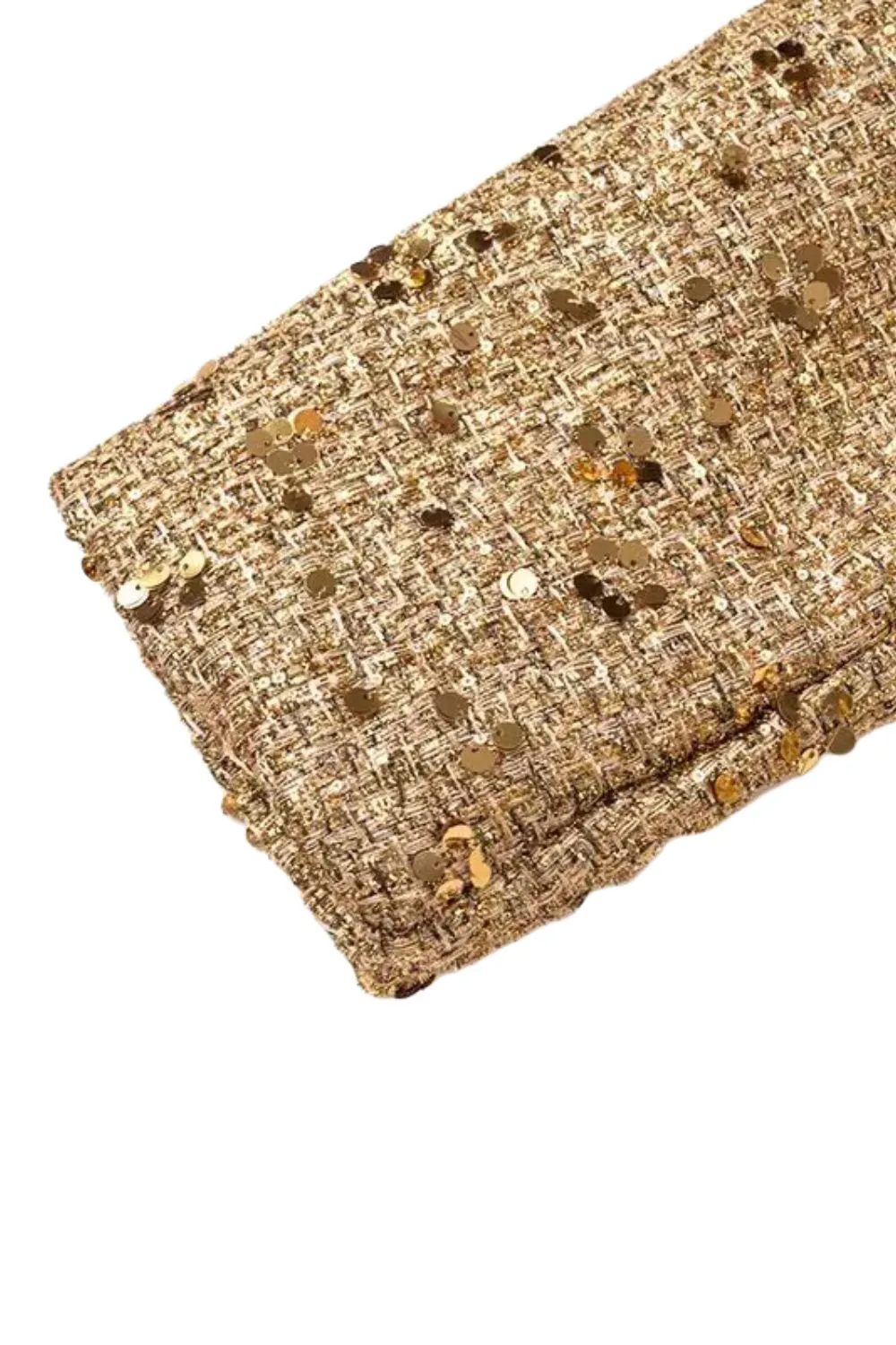 'Isabella' Minimalist Long-Sleeve Sequin Jacket