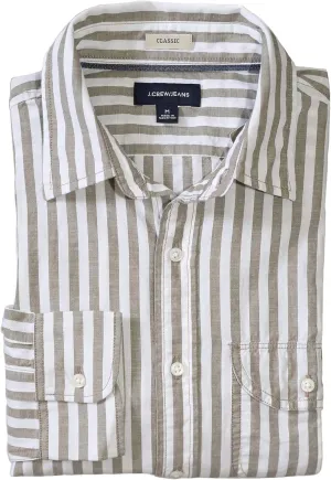 J.Crew Men's Classic Fit Slub Spun Spread Collar Shirt