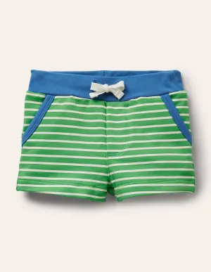 Jersey Shorts-Green/Ivory