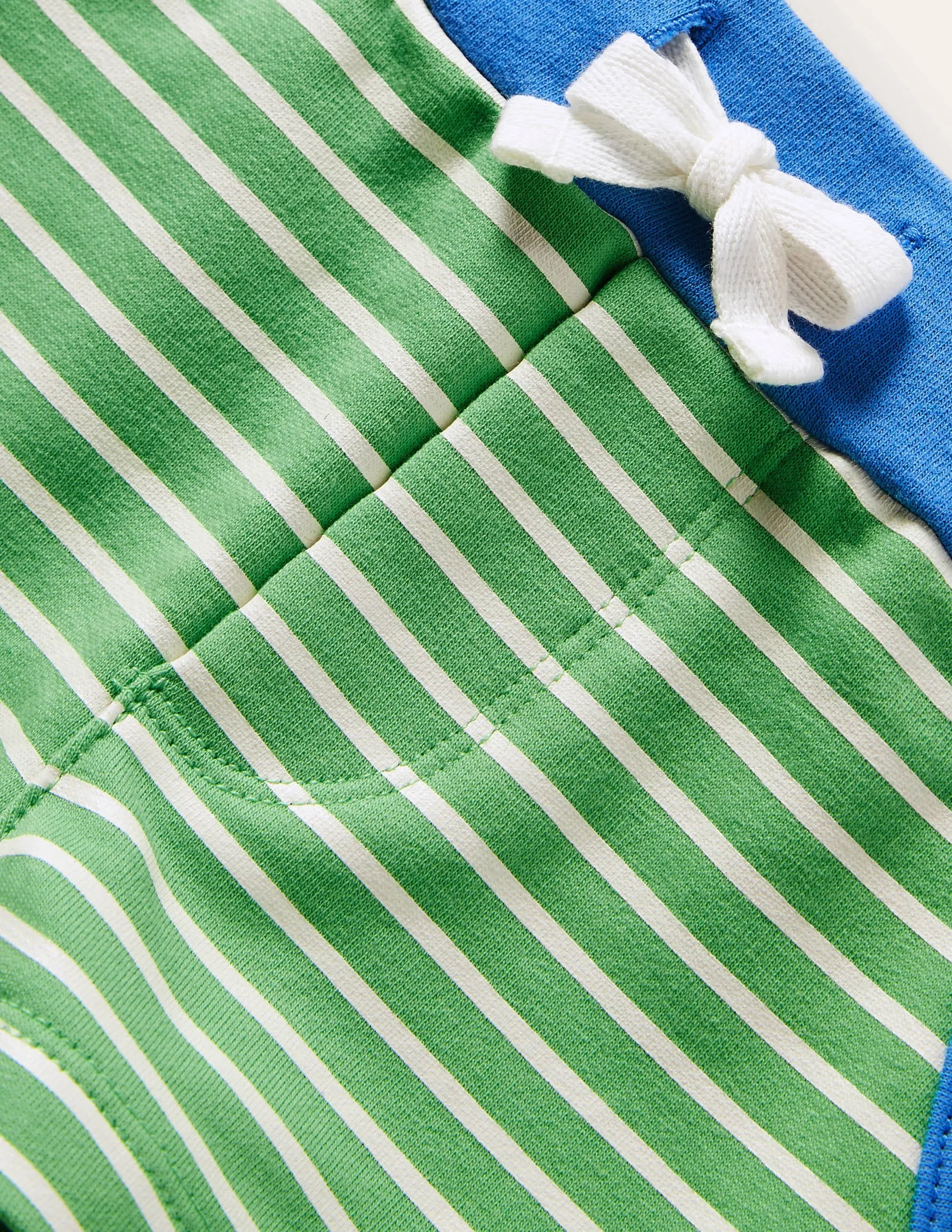 Jersey Shorts-Green/Ivory