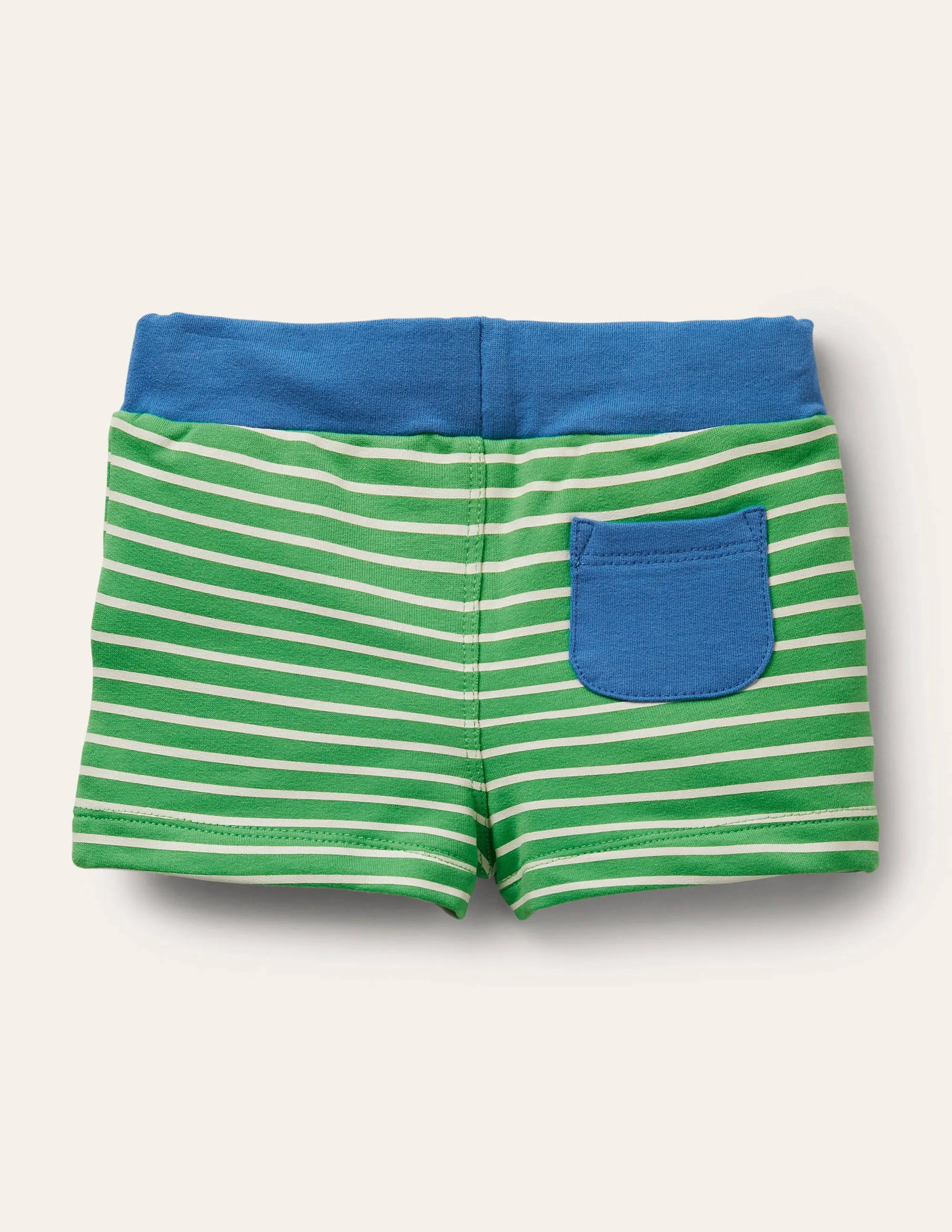 Jersey Shorts-Green/Ivory