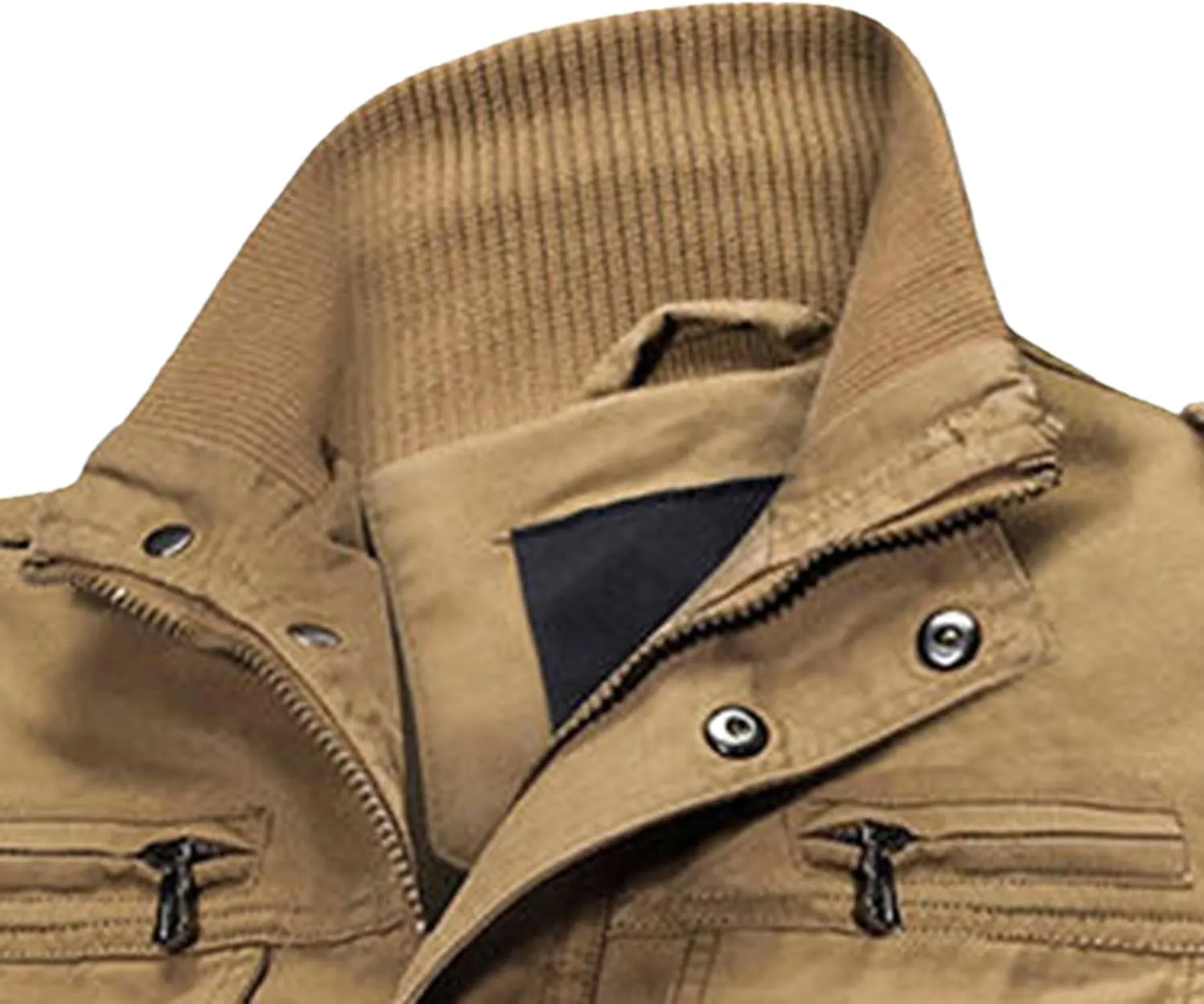 JEShifangjiusu Men's Washed Cotton Military Jacket Lightweight Casual Field Coat Windbreaker Utility Bomber Jackets Outwear