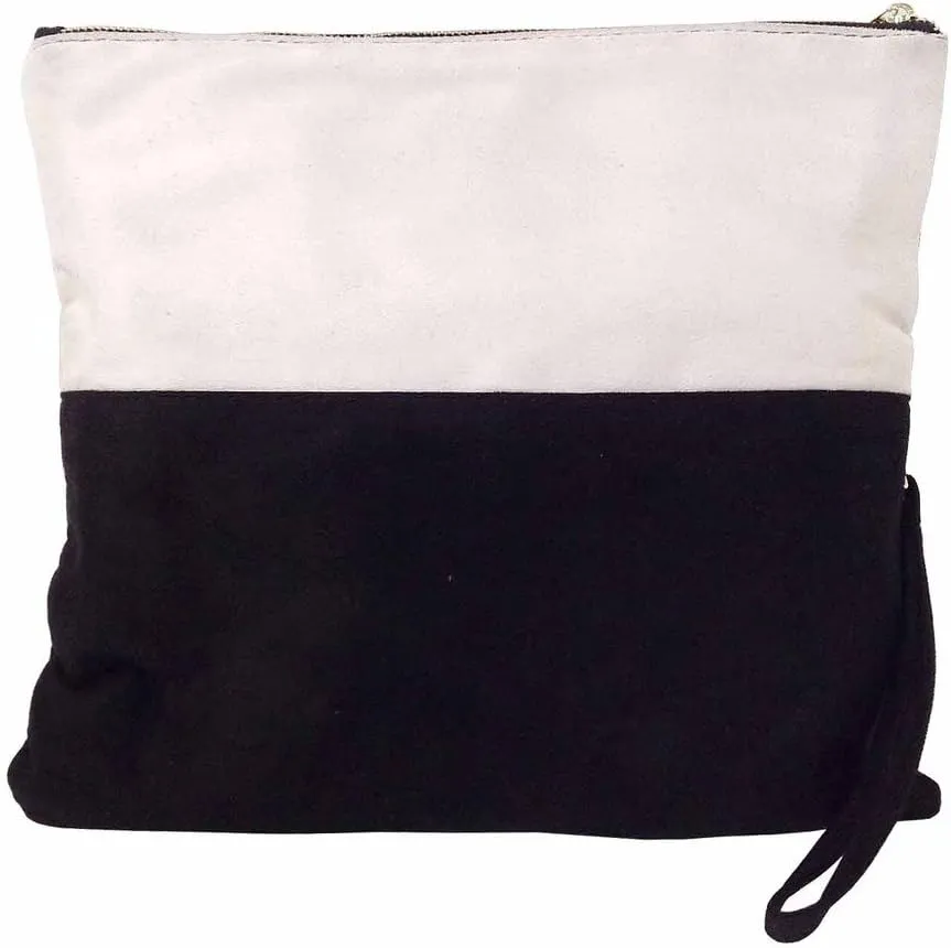 JNB Soft Faux Suede Colorblock Wristlet