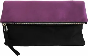 JNB Soft Faux Suede Colorblock Wristlet