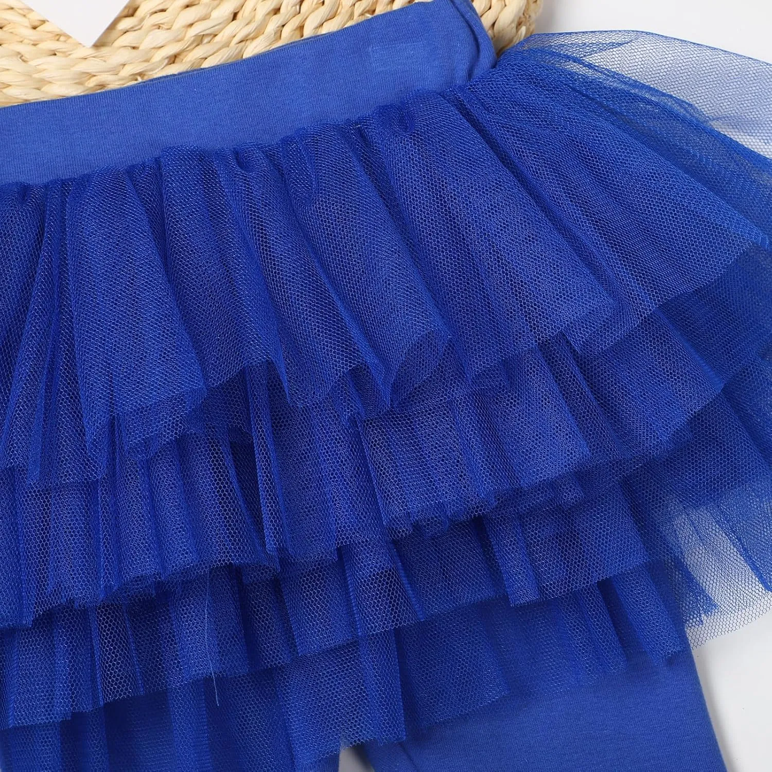 JOCMIC Toddler Girls Tutu Skirt Leggings Pant with Ruffle Kids Footless Culotte