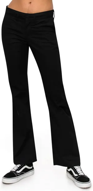 KHAKI & BLUE Women's Work Pants  Low Rise Flared Leg Bootcut Casual Trousers with Pockets