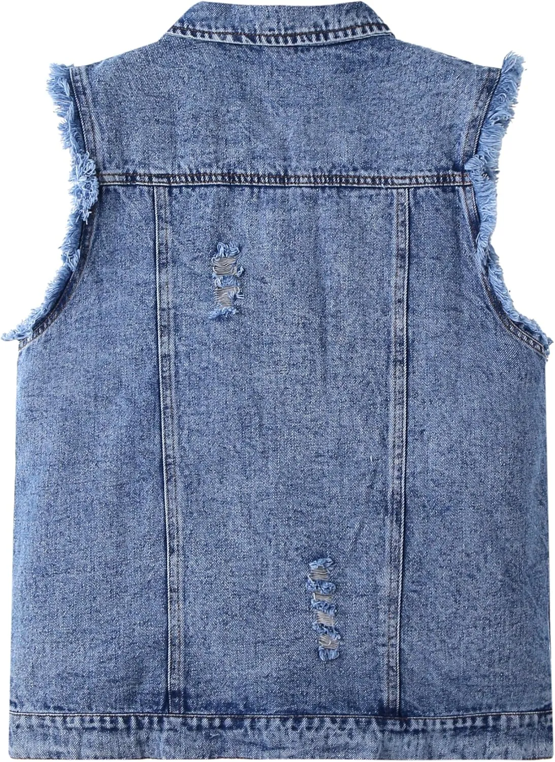 Kids Boys Fashion Sleeveless Denim Jacket Vest Black Blue Denim Motorcycle Biker Jean Vest Coat Age 3-14 Years