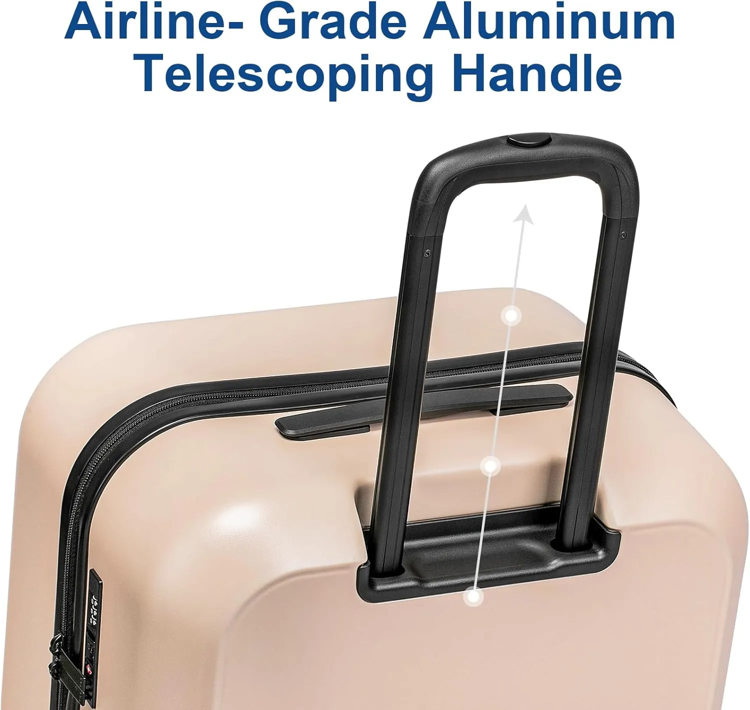 KYME 26 inch Luggage Hardshell Suitcases with Spinner Wheels 100% Polycarbonate Big Checked Luggage TSA Approved Travel Rolling Suitcase for Women Pink