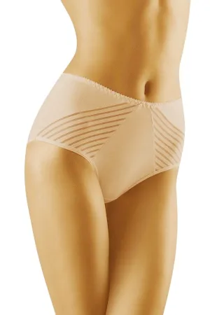 Ladies Beautiful Sheer Stripy Front Comfortable Cotton Brief