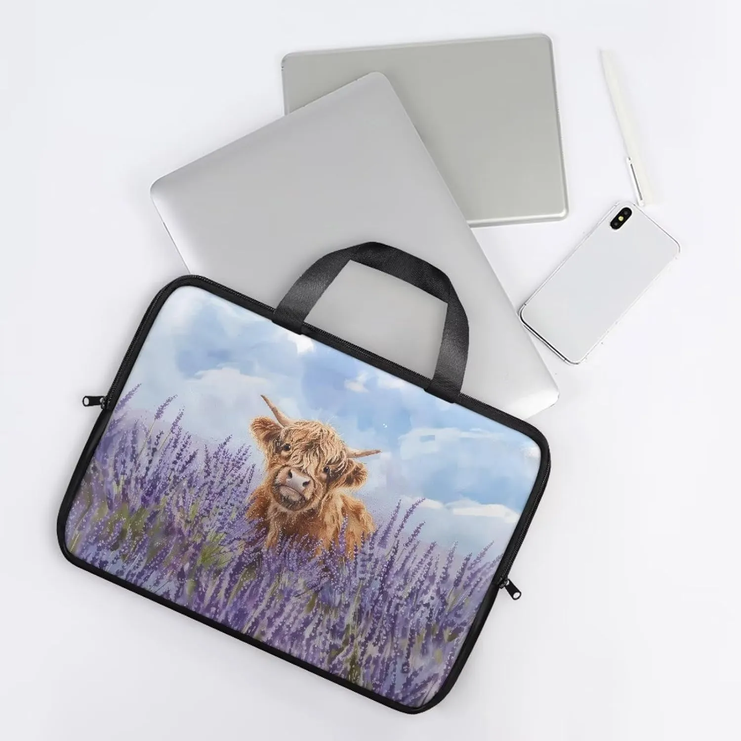 Laptop Bag for Kids Portable Computer Briefcase Leather Bag Water-Resistant Laptop Bag for Teen Boy