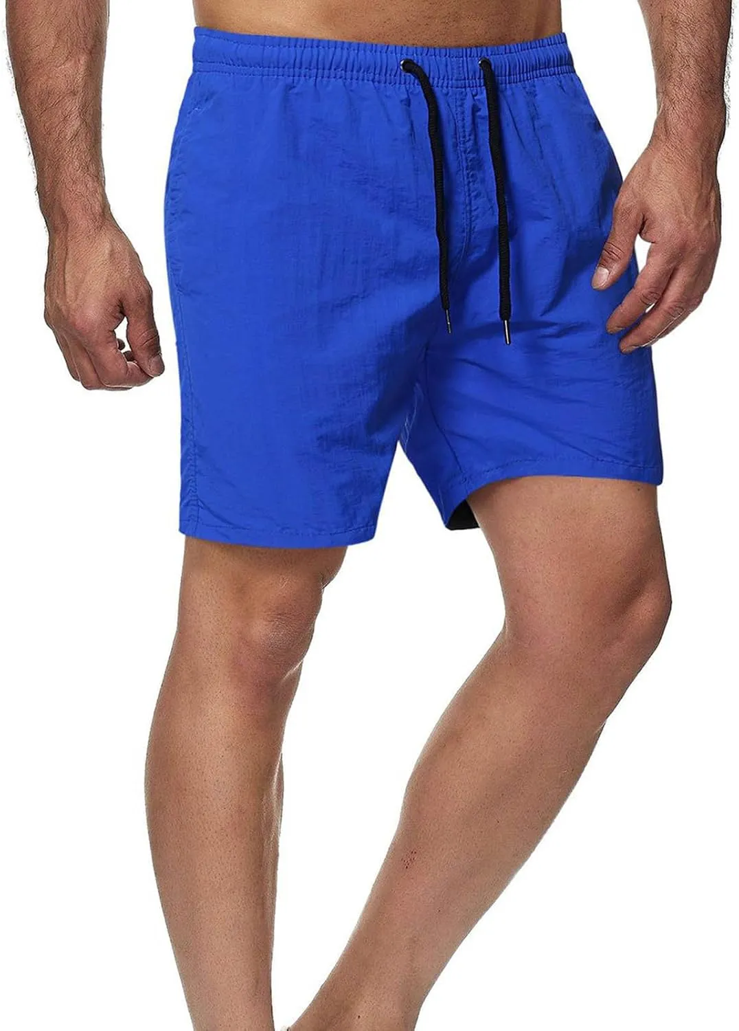 Lastesso Mens Summer Shorts Performance Workout Running Shorts with Drawstring Comfy Athletics Training Jogger Shorts