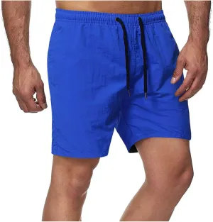 Lastesso Mens Summer Shorts Performance Workout Running Shorts with Drawstring Comfy Athletics Training Jogger Shorts