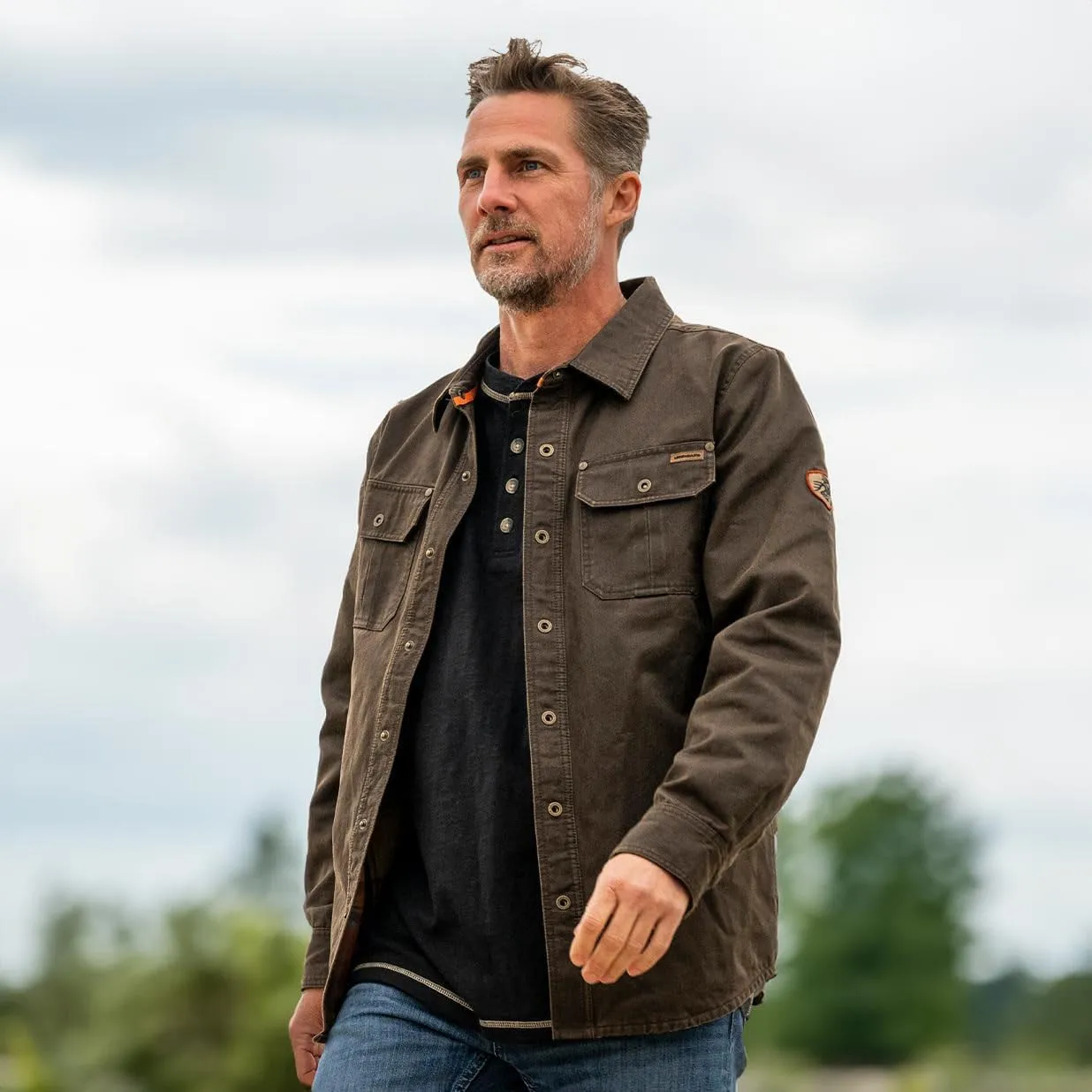 Legendary Whitetails Journeyman Shirt Jacket Flannel Lined Shacket for Men Water-Resistant Coat Rugged Fall Clothing