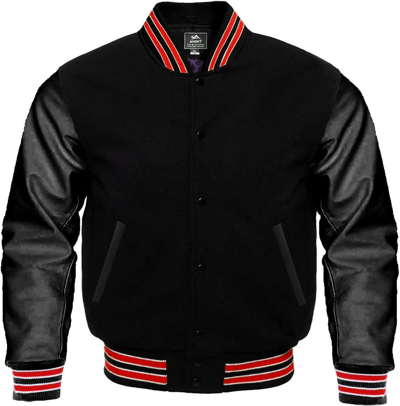 Letterman Baseball Varsity Jacket Genuine Leather Sleeves and Wool