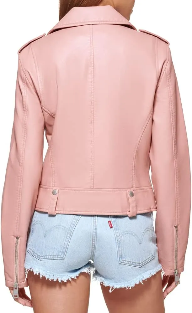 Levi's Women's Cropped Faux Leather Motorcycle Jacket