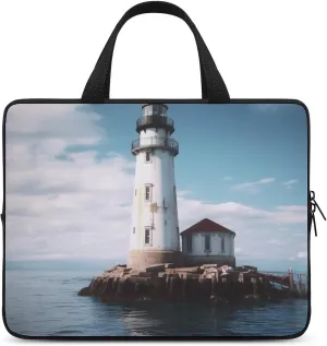 Light House Ocean Laptop Bag Durable Laptop Sleeve Water-Resistant Notebook Bag for Computer Or Tablet