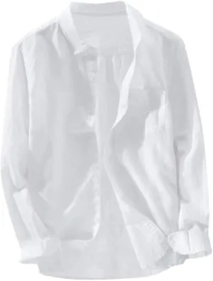 Linen Shirts,Long Sleeve Loose Plus Size Shirt Baggy 2024 Trendy Casual T-Shirt Pocket Blouse Tees Top