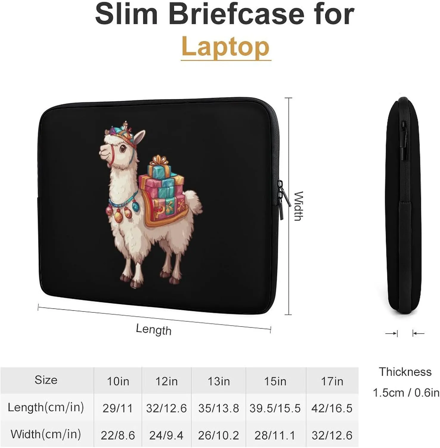 Llama Laptop Case Sleeve Bag 13inch Durable Shockproof Protective Computer Carrying Cover Briefcase