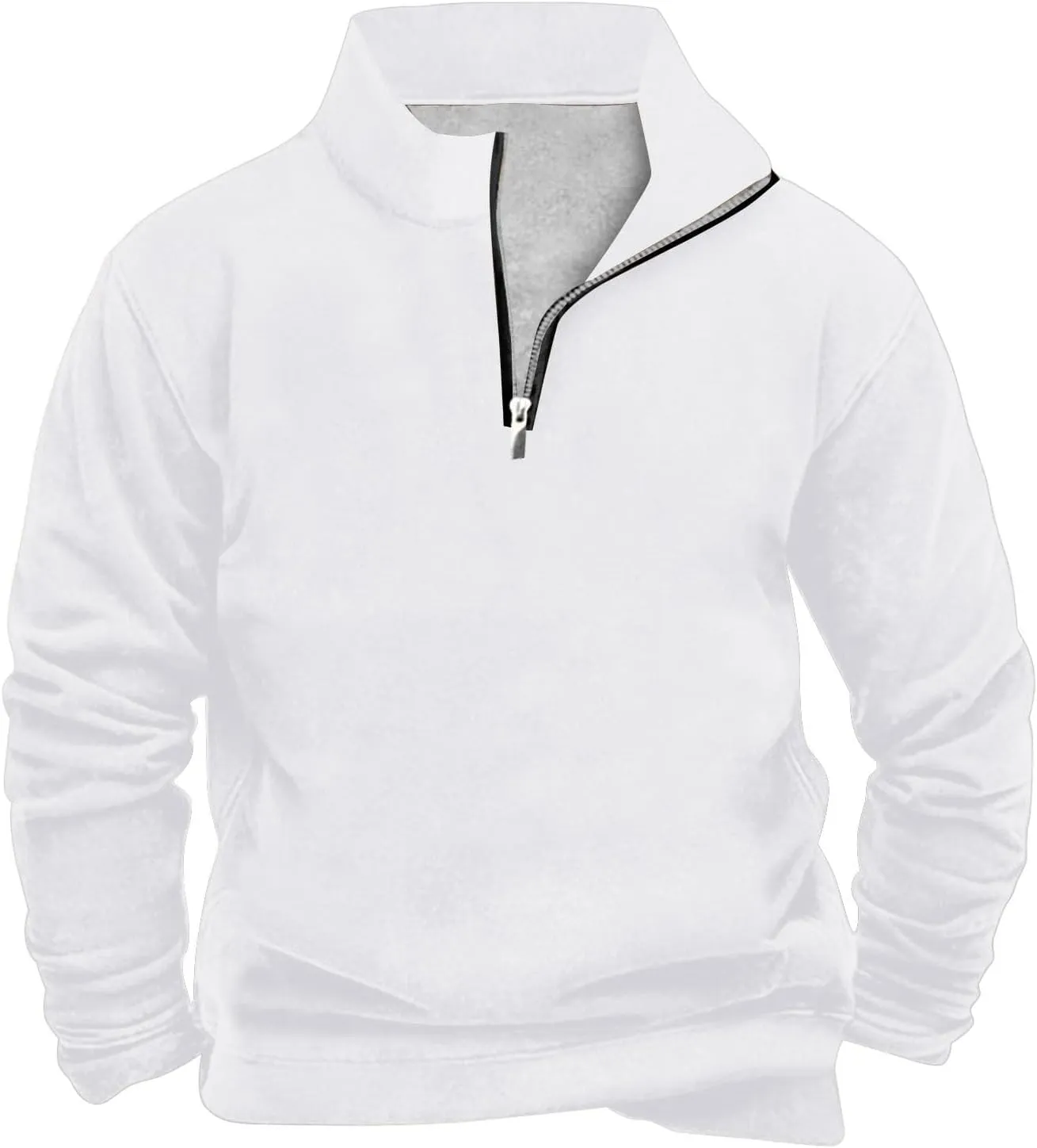 Long Sleeve Tee Shirts for Men Cotton Men's Casual Slim Fit Turtleneck T Shirts Lightweight Basic Cotton Pullovers