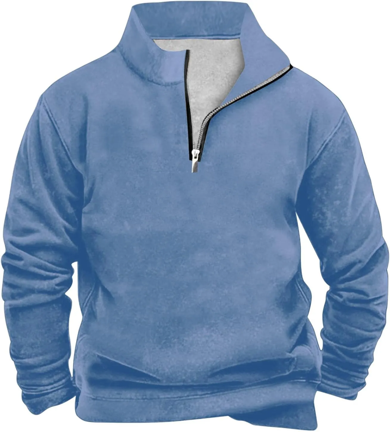 Long Sleeve Tee Shirts for Men Cotton Men's Casual Slim Fit Turtleneck T Shirts Lightweight Basic Cotton Pullovers