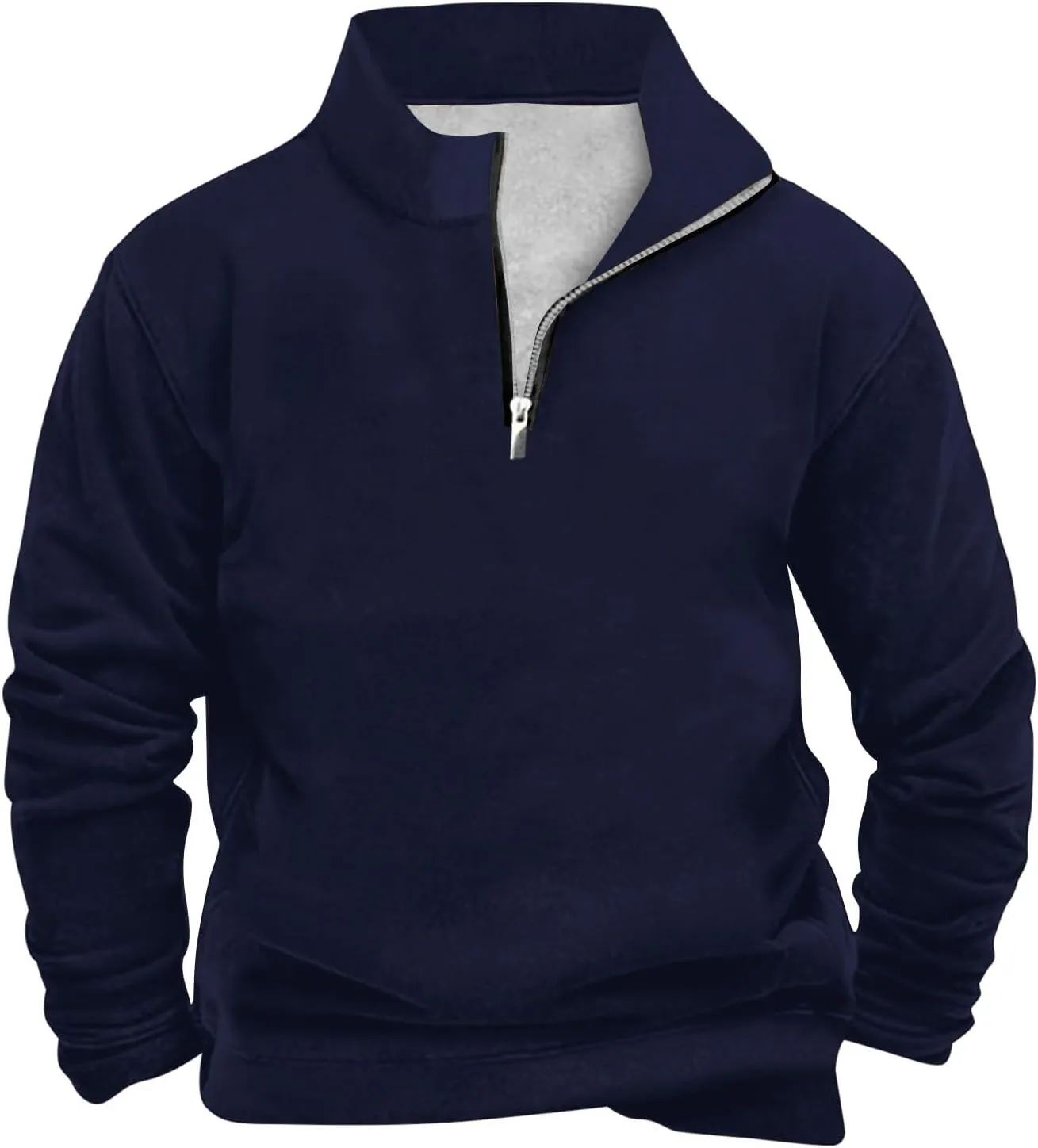 Long Sleeve Tee Shirts for Men Cotton Men's Casual Slim Fit Turtleneck T Shirts Lightweight Basic Cotton Pullovers