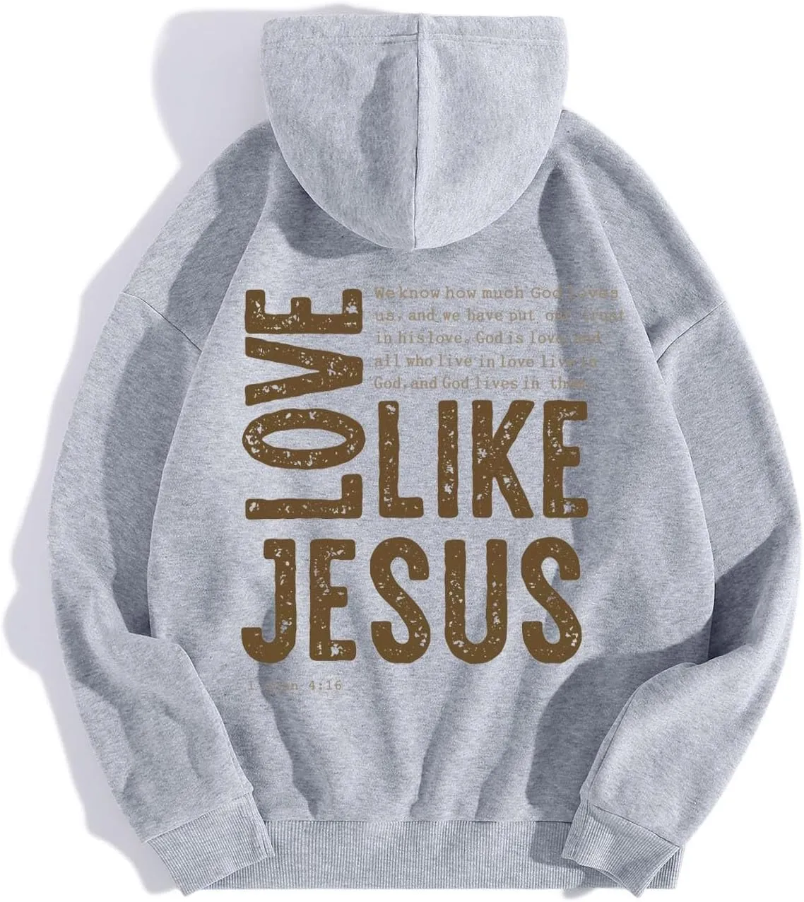 Love Like Jesus Long Sleeve Hoodies for Women 2024 Winter Fall Preppy Pullover Sweatshirts Y2K with Hood Oversized
