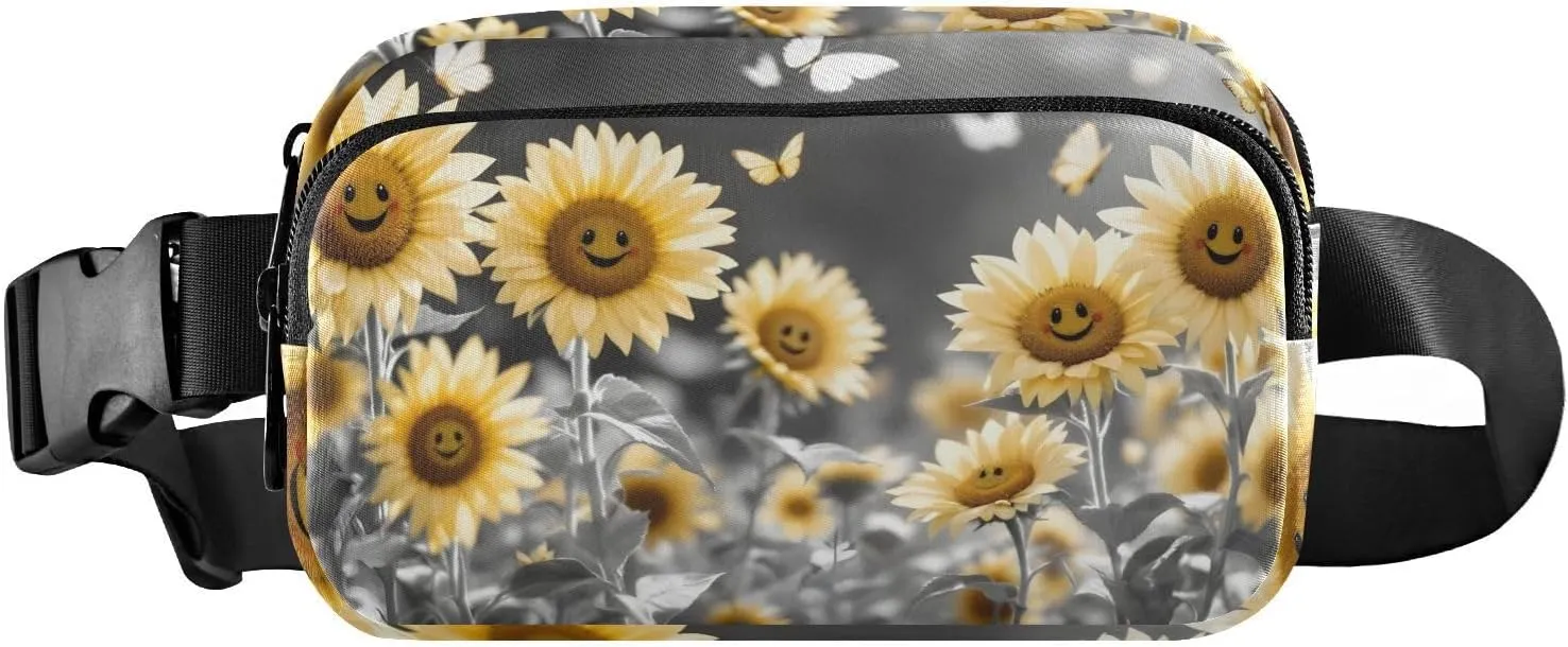 Lovely Sunflowers Fanny Pack Water Resistant Waist Pack Sling Bag Purse for Women Men Travel Hiking
