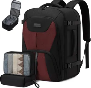 LOVEVOOK Travel Carry on Backpack for Men Women, Expandable 40L Extra Large Carry on Backpacks for Airplanes with 2 Packing Cubes,TSA Personal Item Travel Bag fits 17" Laptop,Travel Essentials