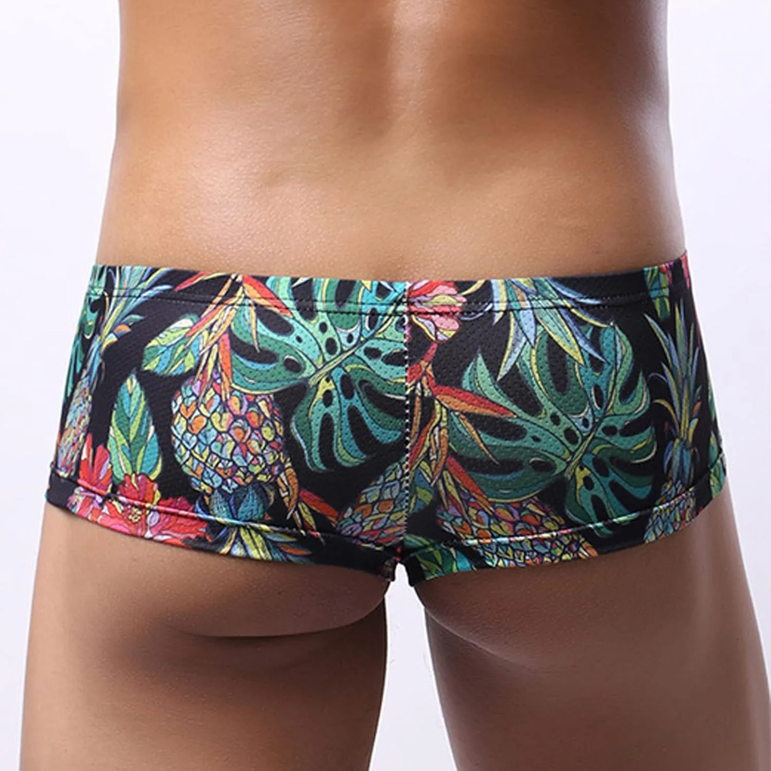 Low Rise Briefs for Men U Pouch Fashion Underwear Stretchy Print Briefs Mens Sexy Swimwear Trunks