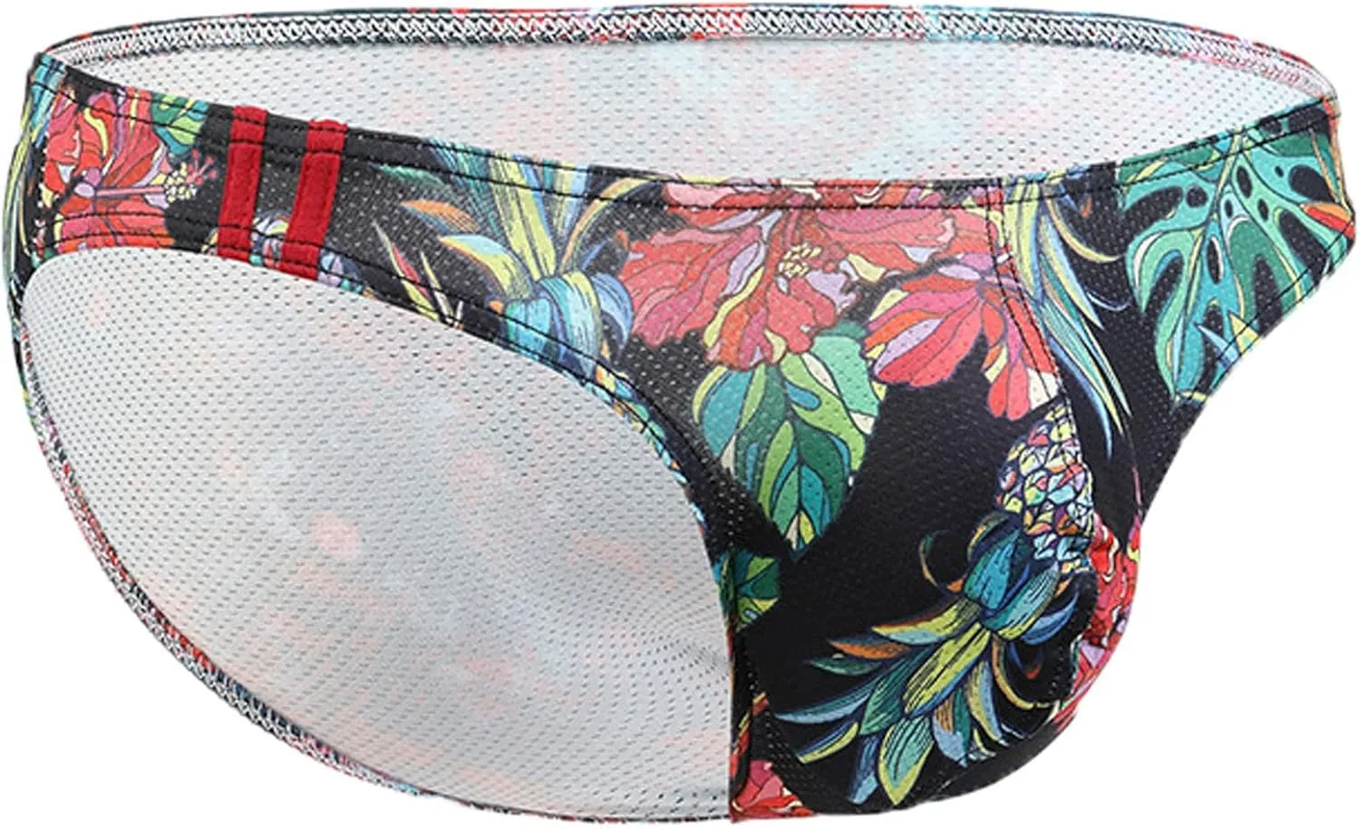 Low Rise Briefs for Men U Pouch Fashion Underwear Stretchy Print Briefs Mens Sexy Swimwear Trunks