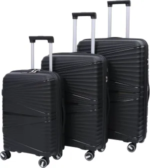 Luggage Sets, Hardside Luggage Sets, 3-Piece Luggage with Spinner Wheels & TSA lock, Portable Expandable Suitcase, Lightweight Carry on Luggage (Black, 20/24/28)