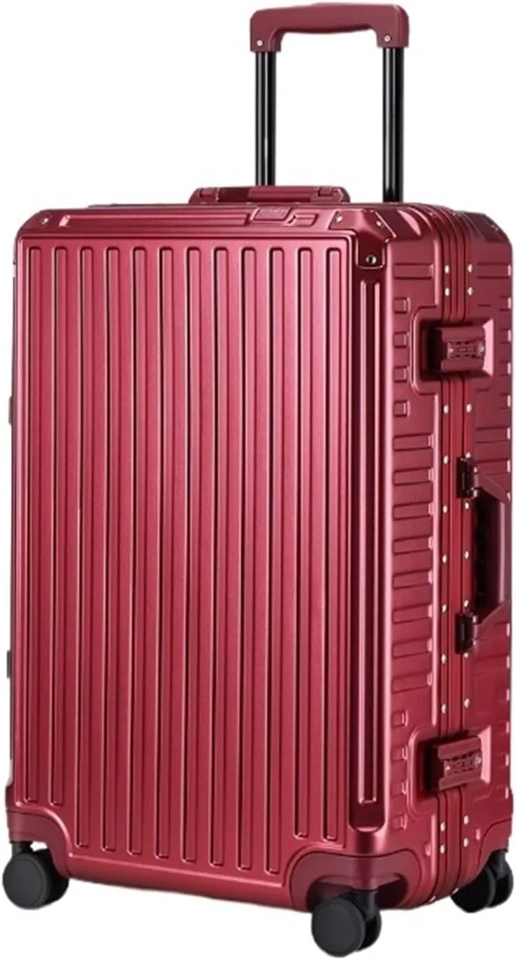 Luggage Suitcase Carry On Luggage Hard Shell Checked Luggage with Aluminum Frame,No Zipper Suitcase with Spinner Wheels Checked Luggage