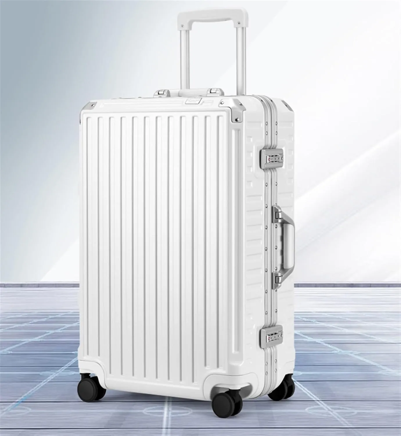 Luggage Suitcase Carry On Luggage Hard Shell Checked Luggage with Aluminum Frame,No Zipper Suitcase with Spinner Wheels Checked Luggage